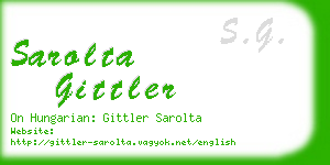 sarolta gittler business card